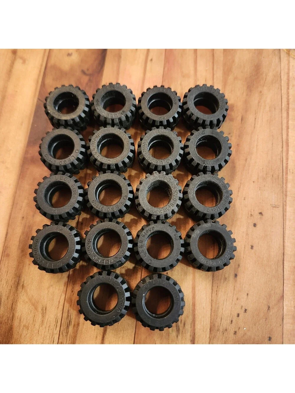 Lego 18 Vehicles Car Tire 21mm D. X 12mm Wheel 6014b No Rims Offset Tread